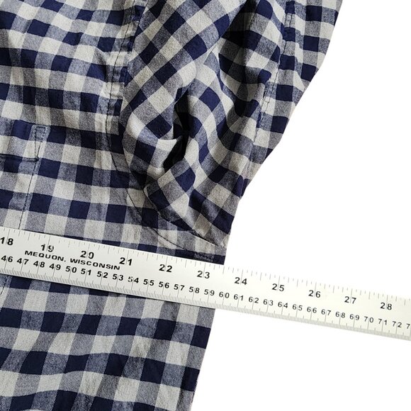 Old Navy Men's XL Blue White Gingham Button Up Shirt Regular Fit Built-In Flex - Picture 11 of 11